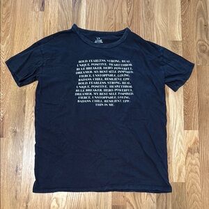 Aerie Crew Boyfriend Graphic T-Shirt, Black, Size XS